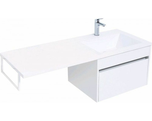 Заказать Тумба с раковиной Aquanet Токио 120 R 239213 подвесная Белая в магазине сантехники Santeh-Crystal.ru