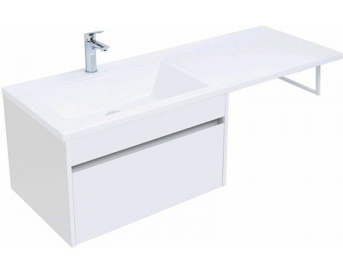 Заказать Тумба с раковиной Aquanet Токио 130 L 239217 подвесная Белая в магазине сантехники Santeh-Crystal.ru