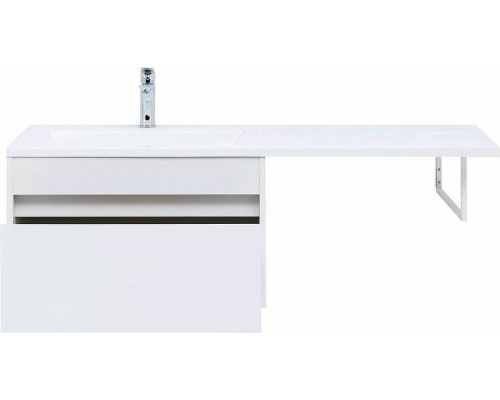 Заказать Тумба с раковиной Aquanet Токио 130 L 239217 подвесная Белая в магазине сантехники Santeh-Crystal.ru