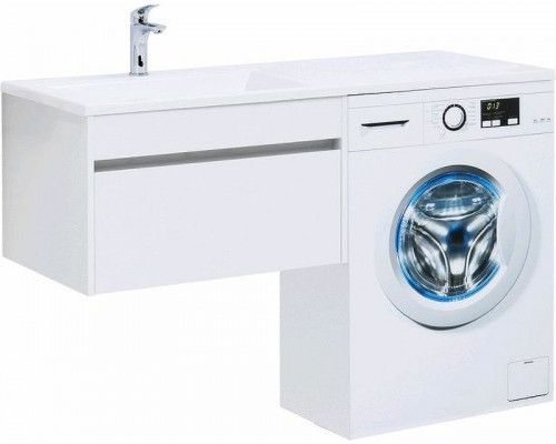 Заказать Тумба с раковиной Aquanet Токио 130 L 239217 подвесная Белая в магазине сантехники Santeh-Crystal.ru