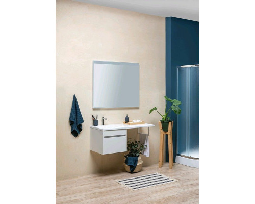 Заказать Тумба с раковиной Aquanet Токио 130 L 239217 подвесная Белая в магазине сантехники Santeh-Crystal.ru