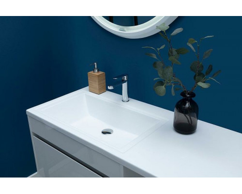 Заказать Тумба с раковиной Aquanet Токио 130 L 239217 подвесная Белая в магазине сантехники Santeh-Crystal.ru