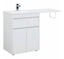 Тумба с раковиной Aquanet Токио 130 L 239215 Белая