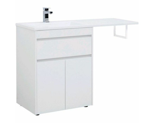 Приобрести Тумба с раковиной Aquanet Токио 130 L 239215 Белая в магазине сантехники Santeh-Crystal.ru