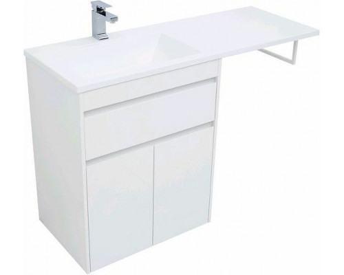 Приобрести Тумба с раковиной Aquanet Токио 130 L 239215 Белая в магазине сантехники Santeh-Crystal.ru