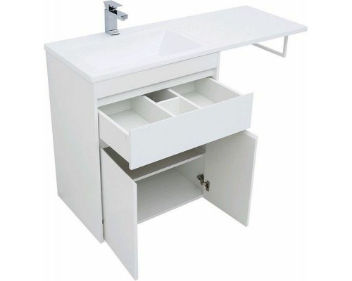 Приобрести Тумба с раковиной Aquanet Токио 130 L 239215 Белая в магазине сантехники Santeh-Crystal.ru