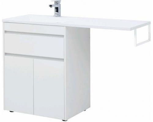 Приобрести Тумба с раковиной Aquanet Токио 130 L 239215 Белая в магазине сантехники Santeh-Crystal.ru