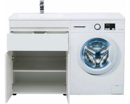 Приобрести Тумба с раковиной Aquanet Токио 130 L 239215 Белая в магазине сантехники Santeh-Crystal.ru