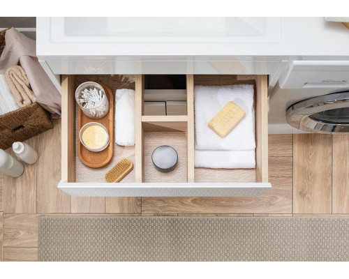 Приобрести Тумба с раковиной Aquanet Токио 130 L 239215 Белая в магазине сантехники Santeh-Crystal.ru