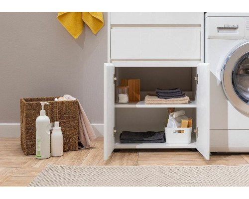 Приобрести Тумба с раковиной Aquanet Токио 130 L 239215 Белая в магазине сантехники Santeh-Crystal.ru