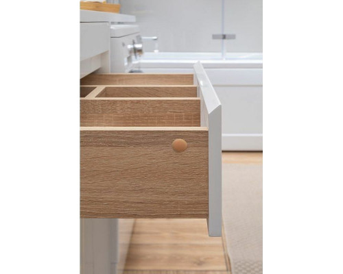 Приобрести Тумба с раковиной Aquanet Токио 130 L 239215 Белая в магазине сантехники Santeh-Crystal.ru