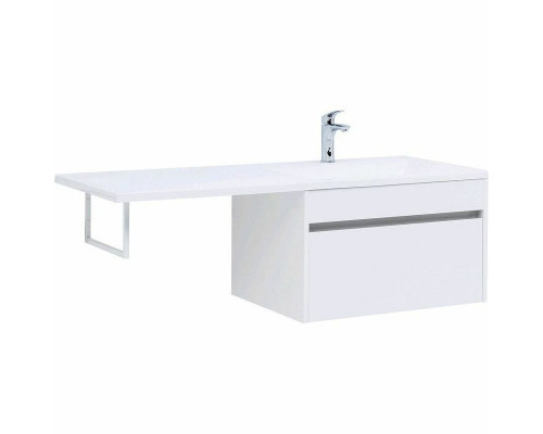 Купить Тумба с раковиной Aquanet Токио 130 R 239218 подвесная Белая в магазине сантехники Santeh-Crystal.ru