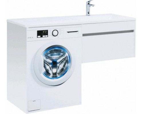 Купить Тумба с раковиной Aquanet Токио 130 R 239218 подвесная Белая в магазине сантехники Santeh-Crystal.ru