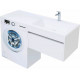 Купить Тумба с раковиной Aquanet Токио 130 R 239218 подвесная Белая в магазине сантехники Santeh-Crystal.ru