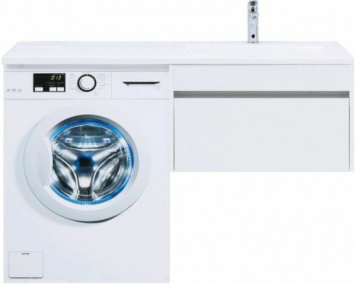 Купить Тумба с раковиной Aquanet Токио 130 R 239218 подвесная Белая в магазине сантехники Santeh-Crystal.ru