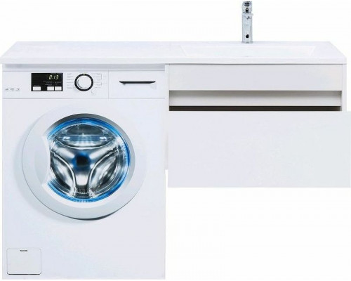 Купить Тумба с раковиной Aquanet Токио 130 R 239218 подвесная Белая в магазине сантехники Santeh-Crystal.ru