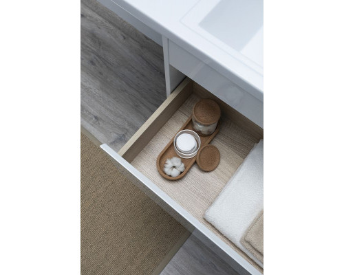 Купить Тумба с раковиной Aquanet Токио 130 R 239218 подвесная Белая в магазине сантехники Santeh-Crystal.ru