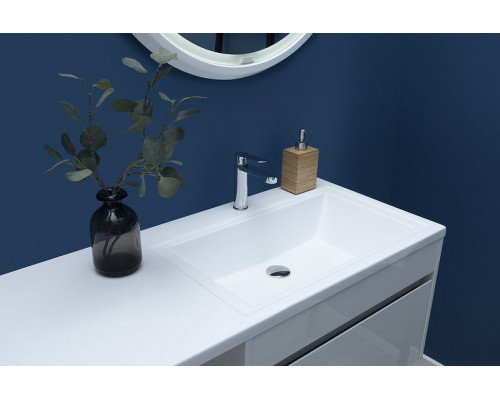 Купить Тумба с раковиной Aquanet Токио 130 R 239218 подвесная Белая в магазине сантехники Santeh-Crystal.ru