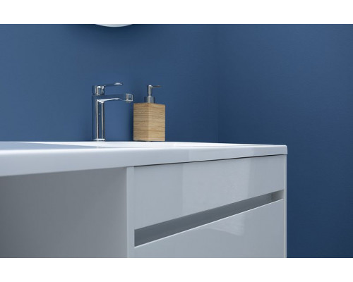 Купить Тумба с раковиной Aquanet Токио 130 R 239218 подвесная Белая в магазине сантехники Santeh-Crystal.ru