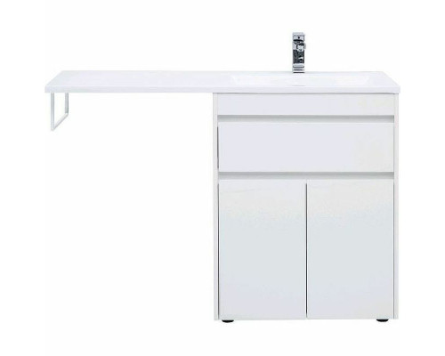 Приобрести Тумба с раковиной Aquanet Токио 130 R 239216 Белая в магазине сантехники Santeh-Crystal.ru