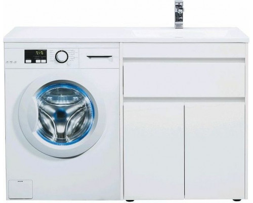 Приобрести Тумба с раковиной Aquanet Токио 130 R 239216 Белая в магазине сантехники Santeh-Crystal.ru