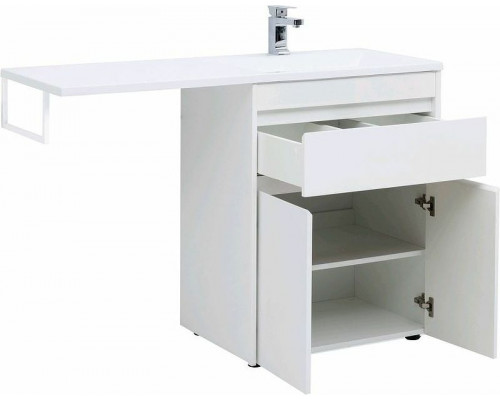 Приобрести Тумба с раковиной Aquanet Токио 130 R 239216 Белая в магазине сантехники Santeh-Crystal.ru