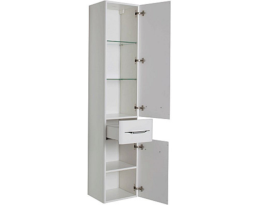 Купить Шкаф пенал Aquanet Виченца 36 196964 Белый глянец в магазине сантехники Santeh-Crystal.ru