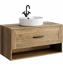 Тумба под раковину Aqwella Craft 100 CRF0110DB подвесная Дуб балтийский