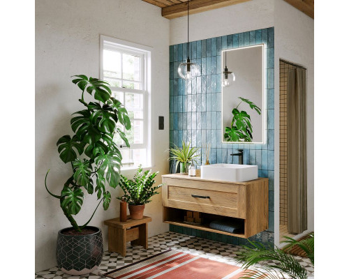 Купить Тумба под раковину Aqwella Craft 100 CRF0110DB подвесная Дуб балтийский в магазине сантехники Santeh-Crystal.ru