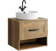 Тумба под раковину Aqwella Craft 60 CRF0106DB подвесная Дуб балтийский