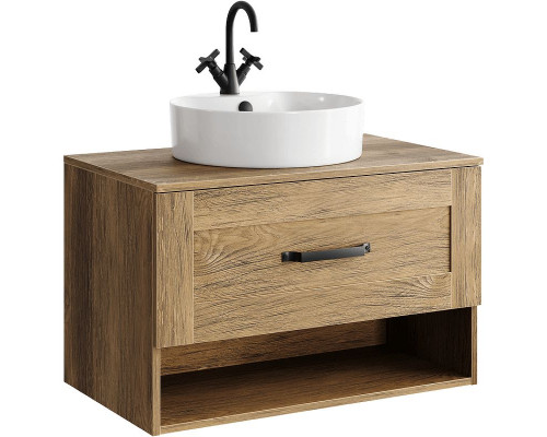 Приобрести Тумба под раковину Aqwella Craft 80 CRF0108DB подвесная Дуб балтийский в магазине сантехники Santeh-Crystal.ru