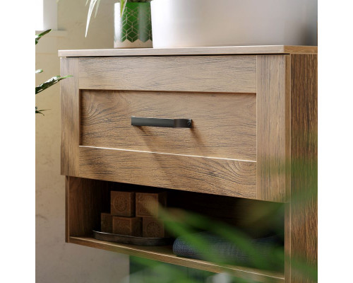 Приобрести Тумба под раковину Aqwella Craft 80 CRF0108DB подвесная Дуб балтийский в магазине сантехники Santeh-Crystal.ru