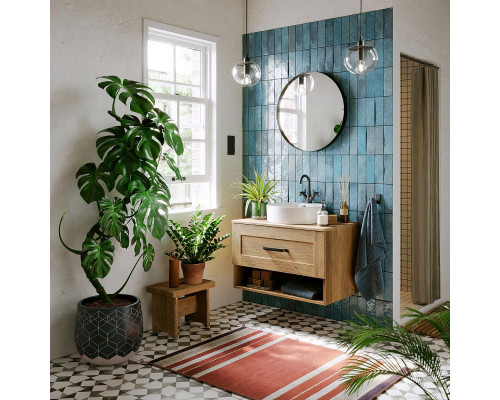 Приобрести Тумба под раковину Aqwella Craft 80 CRF0108DB подвесная Дуб балтийский в магазине сантехники Santeh-Crystal.ru