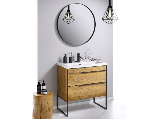 Купить Тумба под раковину Aqwella Fargo 80 FRG0108DB Дуб балтийский в магазине сантехники Santeh-Crystal.ru