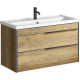 Приобрести Тумба под раковину Aqwella Fargo 100 FRG0110DB Дуб балтийский в магазине сантехники Santeh-Crystal.ru