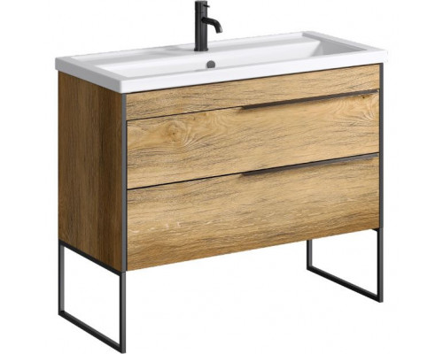 Приобрести Тумба под раковину Aqwella Fargo 100 FRG0110DB Дуб балтийский в магазине сантехники Santeh-Crystal.ru
