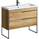 Приобрести Тумба под раковину Aqwella Fargo 100 FRG0110DB Дуб балтийский в магазине сантехники Santeh-Crystal.ru