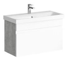 Тумба под раковину Aqwella Smart 80 SRT0108BS подвесная Бетон светлый