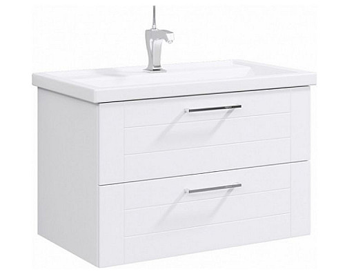 Заказать Тумба под раковину Aqwella Манчестер 80 MAN01082 подвесная Белый глянец в магазине сантехники Santeh-Crystal.ru