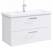 Тумба под раковину Aqwella Манчестер 100 MAN01102 подвесная Белый глянец