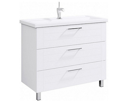 Заказать Тумба под раковину Aqwella Манчестер 100 MAN01103 Белый глянец в магазине сантехники Santeh-Crystal.ru