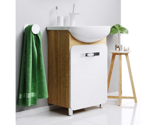 Приобрести Тумба под раковину Aqwella Вега 55 Veg.01.05 Дуб сонома в магазине сантехники Santeh-Crystal.ru