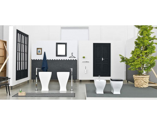 Заказать Зеркало Artceram Vela 70 ACS003 03 Черное в магазине сантехники Santeh-Crystal.ru