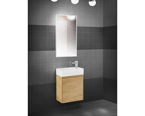 Приобрести Зеркало BelBagno 50 SPC-AL-500-800 Сатин в магазине сантехники Santeh-Crystal.ru