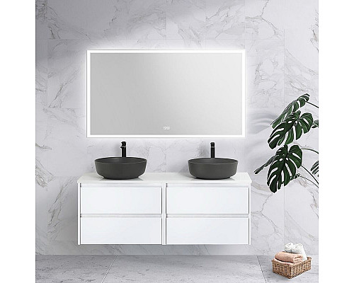 Купить Зеркало BelBagno 140 SPC-GRT-1400-800-LED-TCH-WARM с подсветкой с подогревом с сенсорным выключателем в магазине сантехники Santeh-Crystal.ru