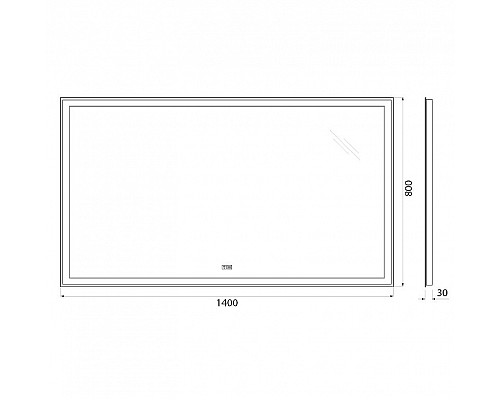 Купить Зеркало BelBagno 140 SPC-GRT-1400-800-LED-TCH-WARM с подсветкой с подогревом с сенсорным выключателем в магазине сантехники Santeh-Crystal.ru