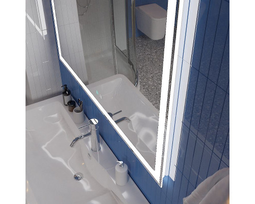 Купить Зеркало BelBagno 100 SPC-GRT-1000-800-LED-TCH-SND с подсветкой с голосовым управлением и подогревом в магазине сантехники Santeh-Crystal.ru