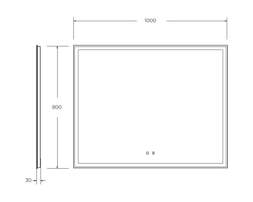 Купить Зеркало BelBagno 100 SPC-GRT-1000-800-LED-TCH-SND с подсветкой с голосовым управлением и подогревом в магазине сантехники Santeh-Crystal.ru