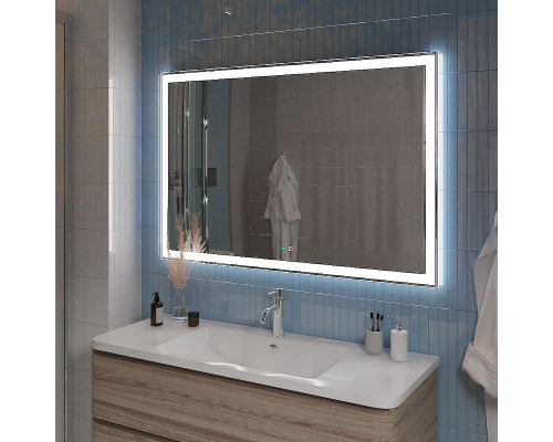 Приобрести Зеркало BelBagno 120 SPC-GRT-1200-800-LED-TCH-SND с подсветкой с голосовым управлением и подогревом в магазине сантехники Santeh-Crystal.ru