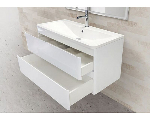 Приобрести Тумба под раковину BelBagno ACQUA-800-2C-SO-BL подвесная Bianco Lucido в магазине сантехники Santeh-Crystal.ru
